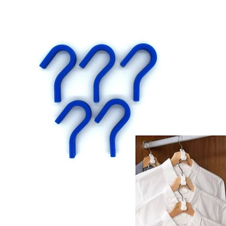 5x garderob klädhängare krok platsbesparande