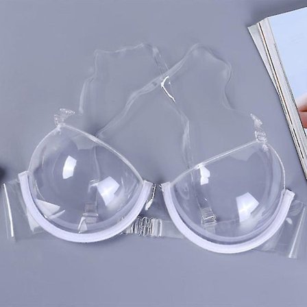 Sexy Kvinner 3/4 Cup Transparent Klar Push Up BH Ultratynn Stropp Usynlige BH-er Undertøy 38 (FMY)