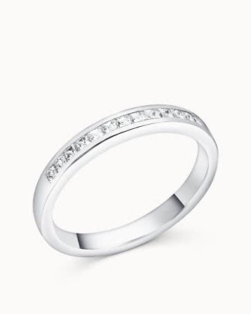 Eternity Ring Nellie Petite Princess-cut Lab-Grown Diamonds 18K White Gold
