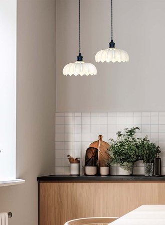 Sofia taklampe Ø25 - sort/hvit