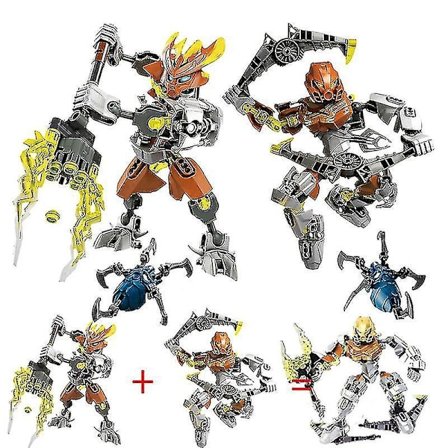 Bionicle Protector of Stone+master of Stone Pohatu figurer byggstensleksaker Set för Kids Boy Gift