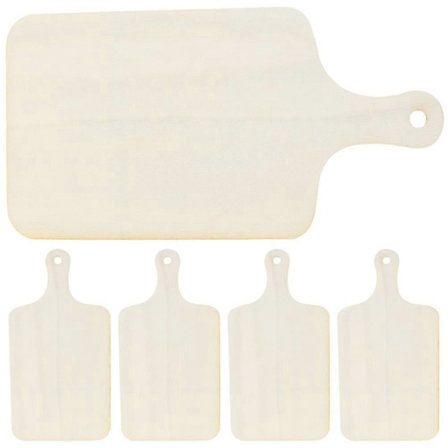 5 stk. skjærebrett i tre, mini skjærebrett, blankt skjærebrett med håndtak