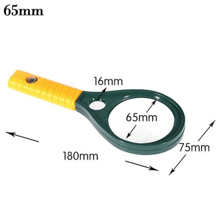 Håndholdt Lupe 3/6X Forstørrelsesglass 65MM