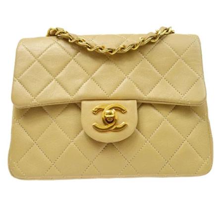Chanel Vintage, Pre-owned Leather chanel-bags Beige, Dames, Maat:ONE Size
