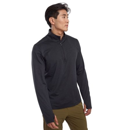 Saucony Men's Sunday 1/4 Zip Men Short sleeved fitness sweater Black S