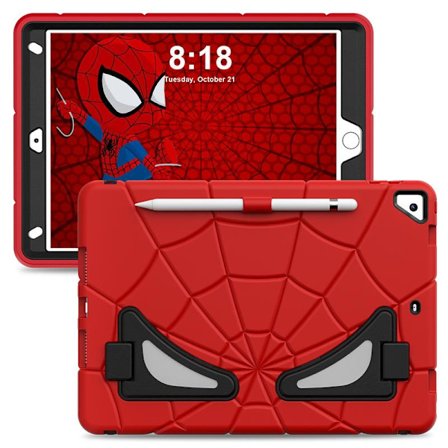 Barnfodral för iPad 9:e generationen, iPad 8:e/7:e generationen, robust stativfodral för iPad 10.2, stöttåligt iPad 10.2-fodral...