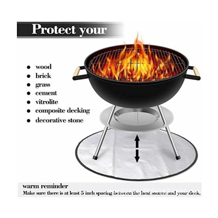 BBQ-mattor för matlagning och eldstad, rund matta, 11 tum, hög temperatur