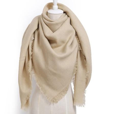 Khaki farge Superora Alleza Dame Bomull Firkant Skjerf Sjal Sca