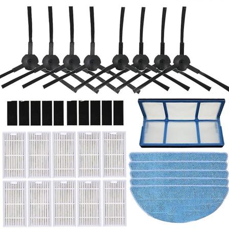 36 deler støvfilter sidebørste effektivt HEPA-filter kompatibelt med V3s/v5s/v5/v3l robotstøvsugerdeler