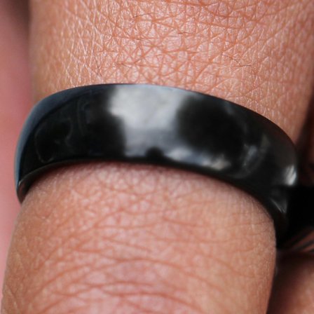 Sentio | Bague en acier inoxydable noire camouflage pour hommes - Bagues en acier