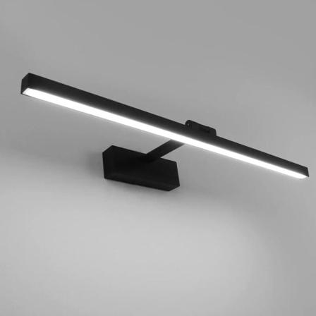 LED-baderomsspeillampe 50 cm, 12 W, IP44 vanntett baderomsvegglampe 180° roterbar, moderne baderomsspeillampe, kald hvit 5500K, Schwarz, Bla