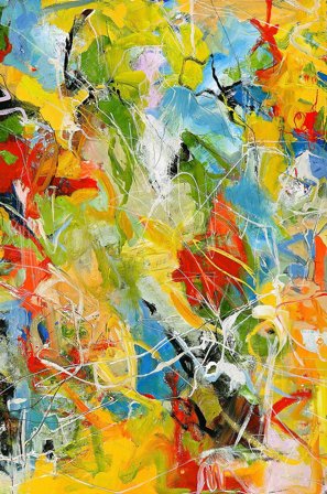 Malerifabrikken - Color Catch / Blandet maleri / 90 X 120 cm - Flerfarvet - Billeder - 90X120 - Fra Homeroom
