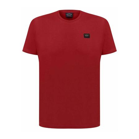 Paul & Shark, Logo T-Shirt Rood, Heren, Maat:M