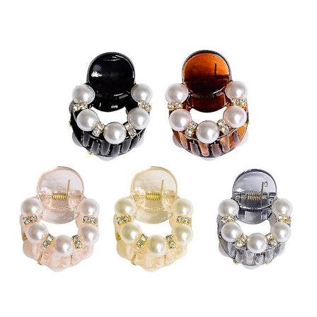 5 st hårklämmor Chunky Crystal Drill Eleganta Hållbara Tillbehör Hårklor Dekorationer