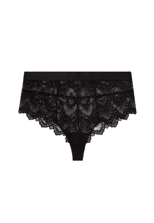 Understatement Lace Highwaist String Trosor Dam Svart XS