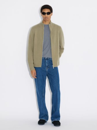 Holzweiler - Zip-Up Wool Cardigan - Green - Mens - Large