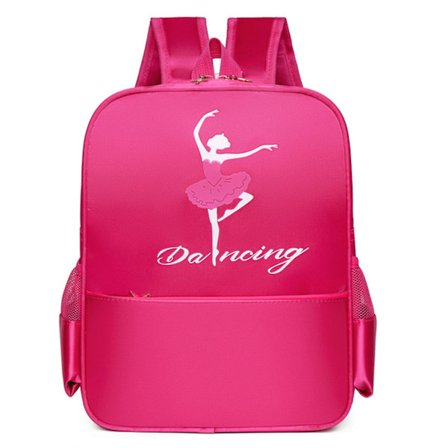 Princess Dance Bag børne rygsæk Kawaii taske med stor kapacitet til flasker blyanter A4 lærebøger(Dancer,Rose Red)