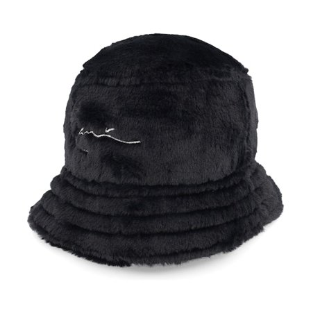 Karl Kani - Svart bucket Hatt - Kk Signature Fluffy Hat Black Bucket @ Hatstore