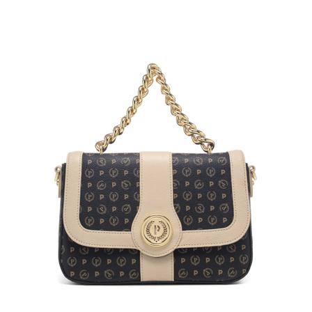 Pollini, handbag with shoulder strap Zwart, Dames, Maat:ONE Size,print