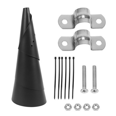 Opgraderet Wrap Around Egern Baffles Proof Fuglefoderautomater og Stænger, Udendørs Egern Hus Stangmontering Premium Fuglehus Beskyttelse (14in)