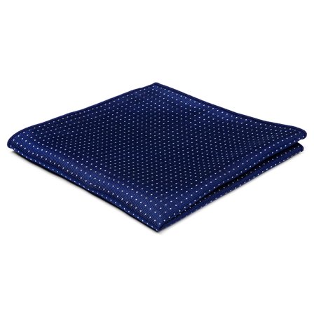 Pochette de costume en soie bleu marine à pois blancs pour hommes - Pochettes de costume à motifs - pour Hommes - Trendhim