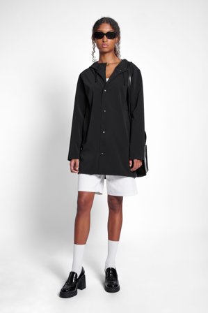 Stockholm Lightweight Matte Raincoat Black