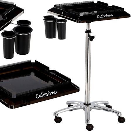 Frisörassistent vagn rullbord på hjul för färgning T0182-1 till skönhetsalongen bord på stativ