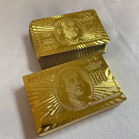 24K gyllene spelkort Plast Poker Däck Folie Pack Magic vattentätt kort Present Collection Gambling Brädspel