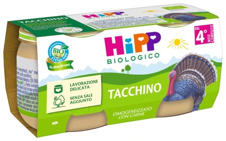Hipp Bio Omogeneizzato Tacchino 2 Pezzi da 80 g