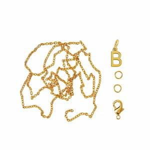 Me & My Box Gold B Pendant Set One Size - Stationery - One size - Gold - Jewelries & Jewel-case