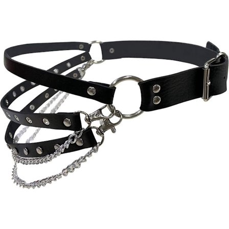 Vyö - Vaatetusasusteet - Design-solki - Musta, säädettävä