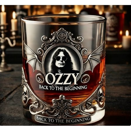Ozzy Osbourne Mindes Whiskyglas (8 cm x 8 cm x 9 cm)