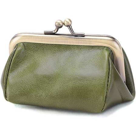 Ægte læder dame clutch taske vintage møntpung mønt opbevaringstaske sød pung