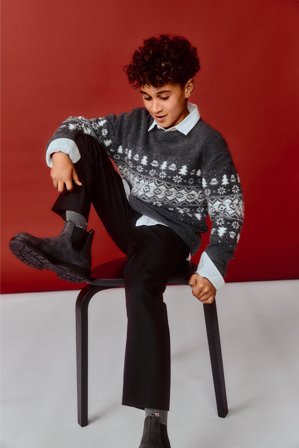 Kappahl | Strikket julegenser | Mørkegrå