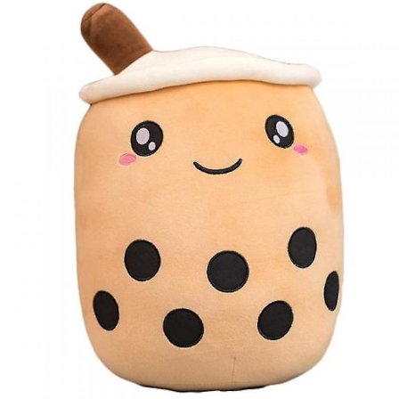 Fylld Boba Plysch Bubble Tea Plyschkudde, Kudde Plyschmat