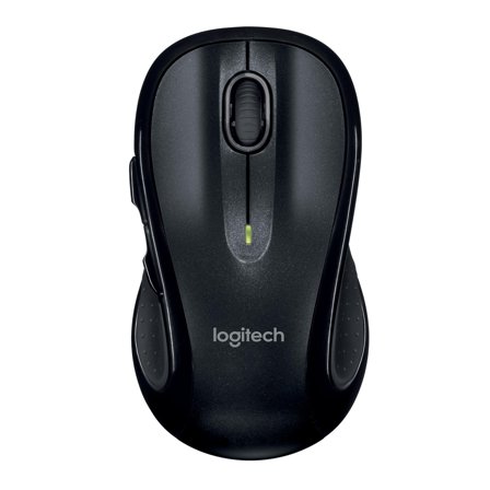 Logitech M510 - Mus - høyrehendt - laser - 5 knapper - trådløs - 2.4 GHz - USB trådløs mottaker - svart