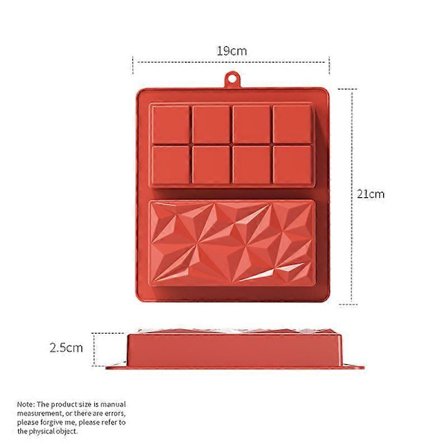 Chokoladebarform, Chokoladebarforme Dyb Chokoladebarform til Fyldning af Chokoladestykker Proteinbar