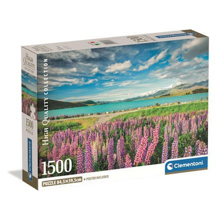 Puslespil 1500 Pcs CB High Quality Collection Lupins At Lake Tekapo