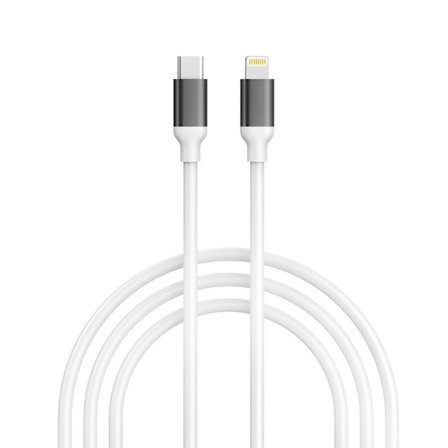 Stark 20W USB-C till Lightning Kabel Vit - 2 meter