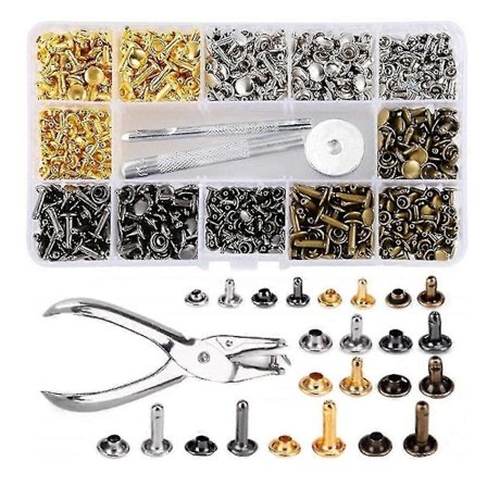 "QD"240-set Dubbelkapselnitar i Läder med Fixeringsverktygssats för Läderhantverk, Reparation och Dekoration Zekai