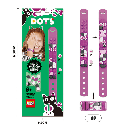 Creative Diy Dots Bricks Barnarmband Armband Justerbar Len