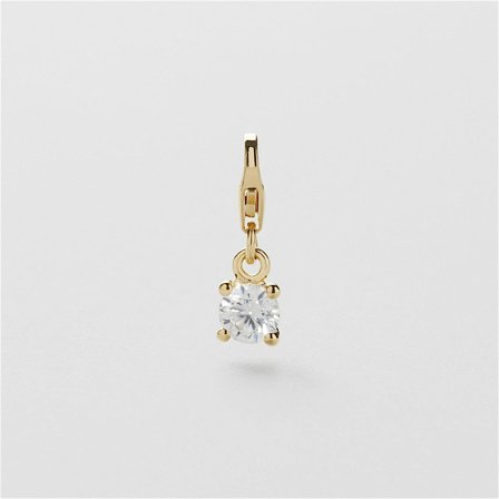 Bling Charm - 24K GULDPLÄTERAT STERLING SILVER - Safira