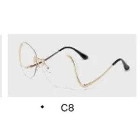 Uusimmat suuret kehyksettömät aurinkosuojat naisille metalliset värikkäät ylisuuret kehyksettömät aurinkolasit