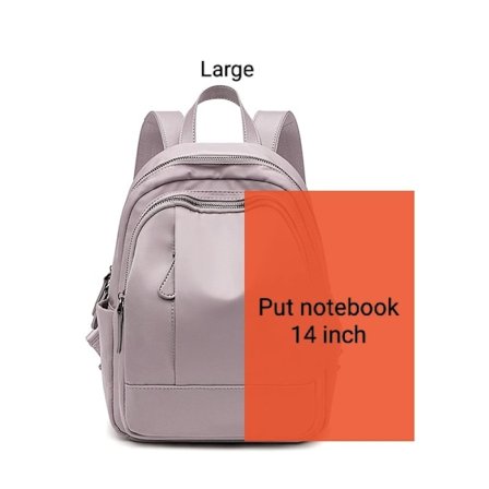 Vanntett Ryggsekk Mote Dame Reise Ryggsekk Ensfarget Dame Enkel Skulderveske