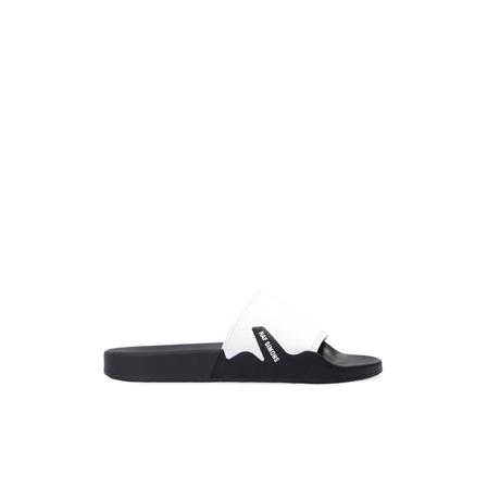 Raf Simons, Astra slides with logo Zwart, Dames, Maat:36 EU