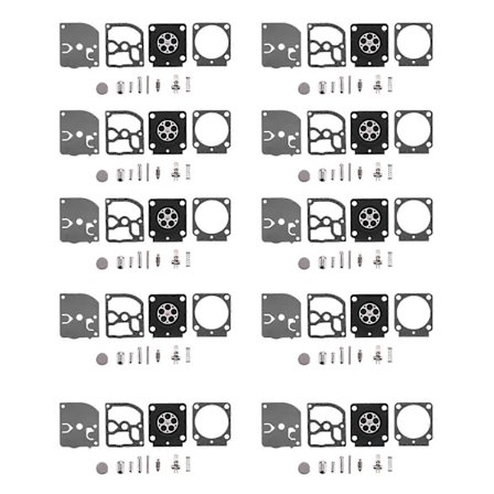 10 kpl Moottorisaha Kaasuttimen Korjaussarja Trimmer Osia RB-100 Tiiviste Kalvo HS45 FS55 FS38 BG45 MM55 4137 C1Q