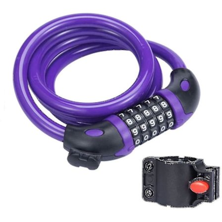 Sykkellås, sykkelkjeder med 5-sifret kode, tilbakestillbar kombinasjons sykkelkabelås for sykkel, motorsykkel, dør, Str
