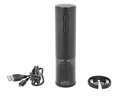 NORDIC SENSE Vinåpner m/batteri matt svart rustfritt stål