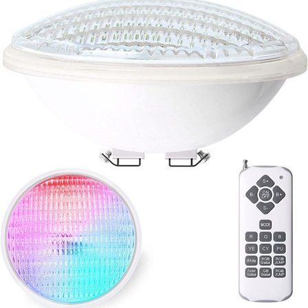 Hagebasseng 18W LED Bassenglys PAR56 Vanntett IP68 RGBW Bassenglys Nedsenkbar Lys 12V DC