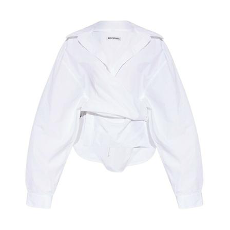 Balenciaga, Relaxed-fitting shirt Wit, Dames, Maat:S,Katoen